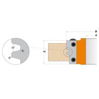 CMT Fréza na spoje dvojzub MAN - D120x40 d50 Z2 ALU (1)