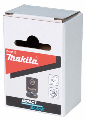 MAKITA klíč nástrčný 1/2", čtyřhran, IMPACT BLACK, 15mm