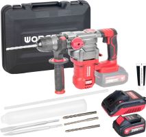 WORCRAFT CRH-S20LiBDM Aku vrtací kladivo SDS+, 4.5J, 20V, bezuhlíkové, 1x4.0Ah, nabíječka