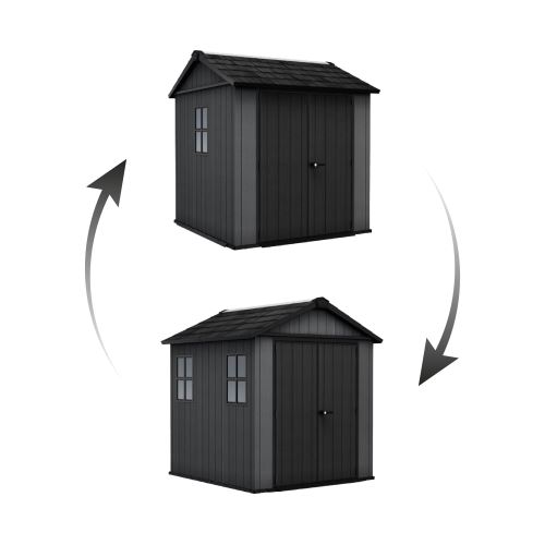 KETER zahradní domek Newton Plus wide 7x7,5 šedý s podlahou 17212878