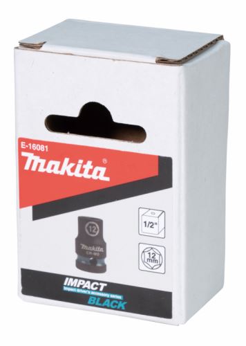 MAKITA klíč nástrčný 1/2", čtyřhran, IMPACT BLACK, 12mm
