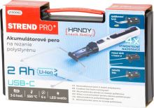 STREND PRO  Aku tavná řezačka na polystyren - pájka, USB nabíjecí (5)