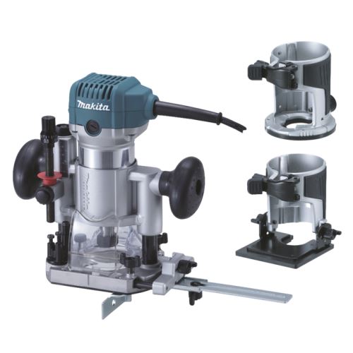 MAKITA RT0702CX2J  kombinovaná frézka s příslušenstvím v kufru Makpac