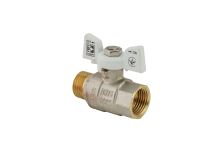 Kulový kohout motýl, bílý, KR.218.W 1/2"FM (5)