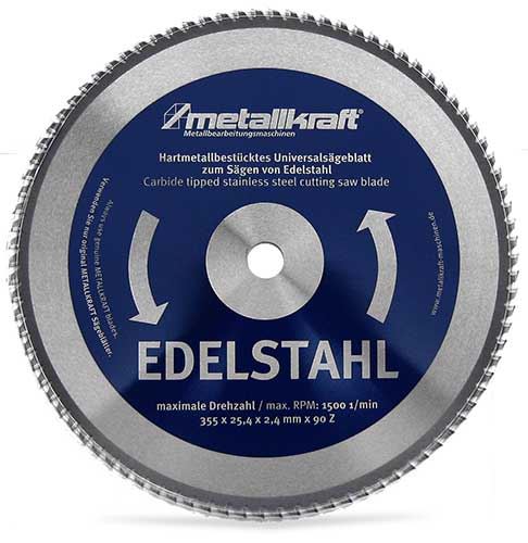 Metallkraft  Pilový kotouč na ušlechtilou ocel ø 355 mm