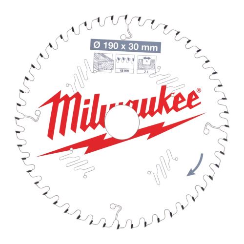 MILWAUKEE 4932471380 Pilový kotouč dřevo 190x30x2.1x48ATB