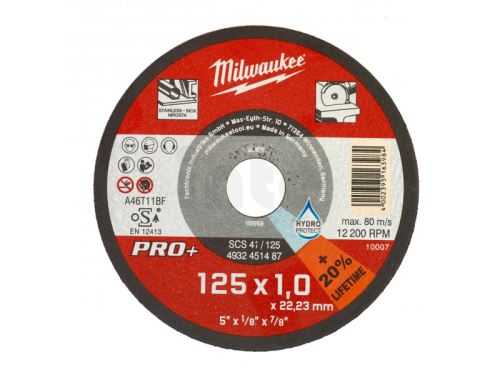 MILWAUKEE   řezný kotouč na kov  125mm síla 1mm
