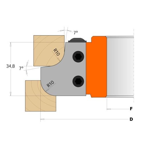 CMT Nůž pro C694007 - pár žiletek R15mm