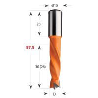CMT 308 Vrták kolíkovací neprůchozí S10 L57,5 HW - D16x30 S=10x20 L57,5 L (1)