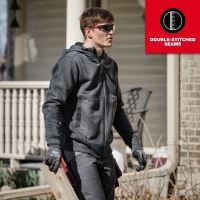 MILWAUKEE WHS GRIDIRON pracovní mikina s kapucou na zip šedá velikost M (5)