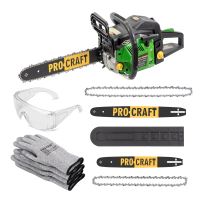 Sada benzínová řetězová pila Procraft GS-50/2, ochranné brýle a 3 páry pracovních rukavic GL-CPU9 Sada benzínová řetězová pila Procraft GS-50/2, ochranné brýle a 3 páry pracovních rukavic GL-CPU9