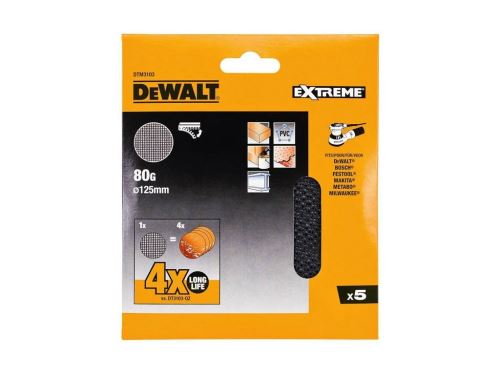 DEWALT brusná mřížka kotouč ABRANET P60 průměr 125 mm10 ks