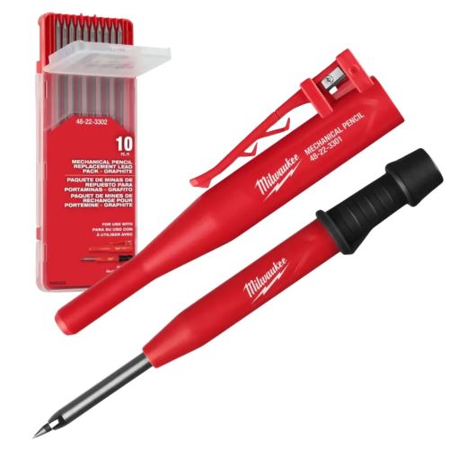 MILWAUKEE mechanická stavební tužka + 10 grafitových tuh 2,8 mm 4932501156
