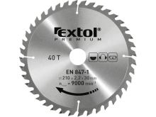 EXTOL PREMIUM kotouč pilový s SK plátky, 200x2,2x30mm, 24T, šířka SK plátků 3,2mm, SK,