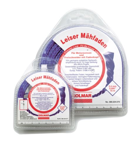 MAKITA struna nylonová 2,4mm, 120m, modrá, tichá, hrantá