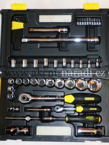 STANLEY 1-94-658 1/4 a 1/2 50dílná sada hlavic s ráčnou MicroTough