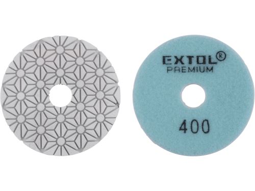 EXTOL PREMIUM  kotouč diamantový leštící na obklady, 100mm, P400, suchý zip 8803096