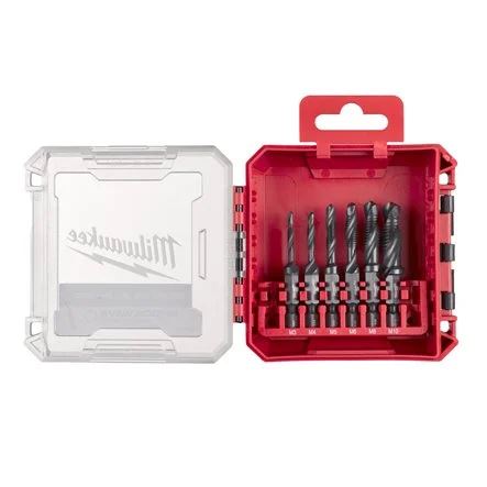 MILWAUKEE 1/4" HSS G  sada vrtacích závitníků se záhlubníkem M3, M4, M5, M6, M8, M10  4932498267