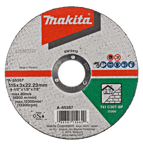 MAKITA řezný kotouč 115x3x22 kámen