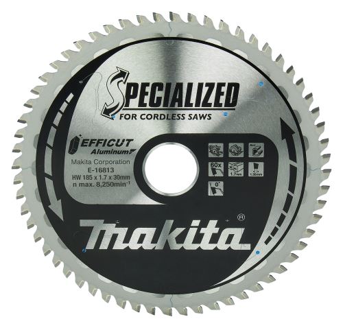 MAKITA kotouč pilový hliník Efficut 185x1.7x30mm 60Z