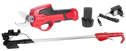 STREND PRO  SET Aku nůžky na větve a vinnou révu 7,2V/1,5Ah + teleskopická tyč