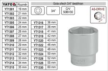 YATO Gola ořech šestihran 36 mm pro 3/4", krátký YATO Gola ořech šestihran 36 mm pro 3/4", krátký