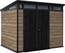KETER zahradní domek PENT Signature 9x7 Ashwood s podlahou 17212899