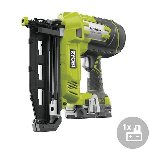 RYOBI R18N16G-120S 18V One Plus TM hřebíkovačka, hřebíky 1.6 mm x 50mm, taška, 1x akumulátor 2Ah, nabíječka   obj. č. 5133003859