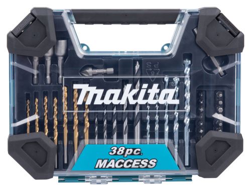 MAKITA sada vrtáků a příslušenství 38 ks v plastovém kufru =old D-36980