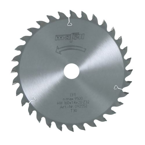 MAFELL 092552 Pilový kotouč-HM, 160 x 1,2/1,8 x 20 mm, Z 32, WZ