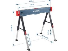 EXTOL PREMIUM  koza stavební skládací 1kus, nosnost 550kg, výška 60-85cm 8859999 (1)