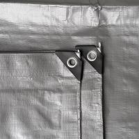 Plachta Procraft ST2x8 200g/m2 nepromokavá s oky 2x8 m stříbrná (2)