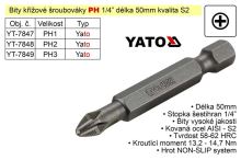YATO Bit křížový šroubovák PH2x50mm 1/4" Yato YATO Bit křížový šroubovák PH2x50mm 1/4" Yato