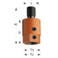 Upínací pouzdro 302 s rovnou dosedací plochou, M10 - pro vrták S8, D16x25x40 M10 L (1)