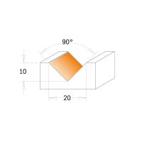 IGM F051 Žiletková fréza HW na V drážku - 90° D23x11 L60 S=6,35 (2)