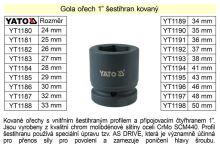 YATO Gola ořech šestihran 1" kovaný 48mm
