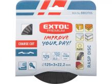 EXTOL PREMIUM kotouč rašplový na dřevo, 125x3x22,2mm, hrubý sek  8803705 (3)