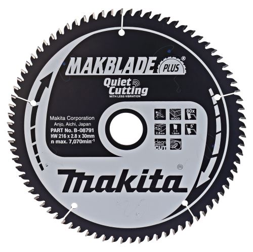MAKITA pilový kotouč 216x30 80 Z dřevo =new B-32627