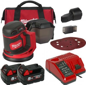 MILWAUKEE M18BOS125--502B aku exentrická bruska 125mm 4933464229