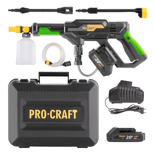 Sada aku tlaková myčka Procraft CW20 + baterie 20/2A a nabíječka 20/1