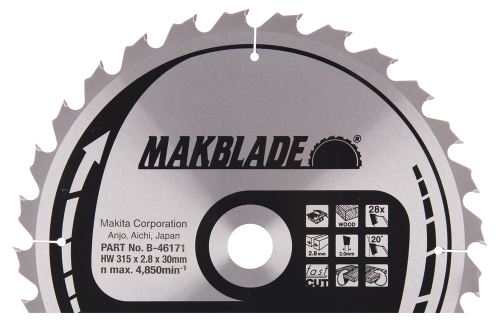 MAKITA pilový kotouč 315x30x24 dřevo STOP