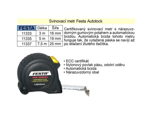 FESTA Metr svinovací s funkcí Autolock délky 5 m