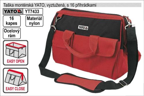 YATO YT-7433  Taška montérská s 16 kapsami