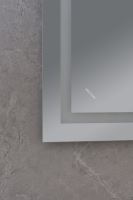 Koupelnové zrcadlo s LED osvětlením, protizamlžovací funkcí, regulací jasu a hodinkami, MR02-100×80 (5)