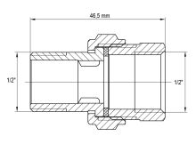 Šroubení, přímé, ploché těsnění, KR.343 1/2" (1)
