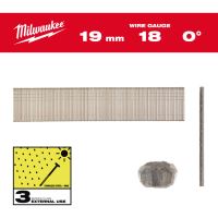 MILWAUKEE 18G Kolářské hřebíky nerez, 19 mm - 10 000 ks