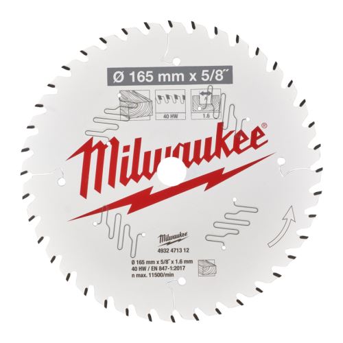MILWAUKEE Pilový kotouč dřevo 165X15.87X1.6X40ATB
