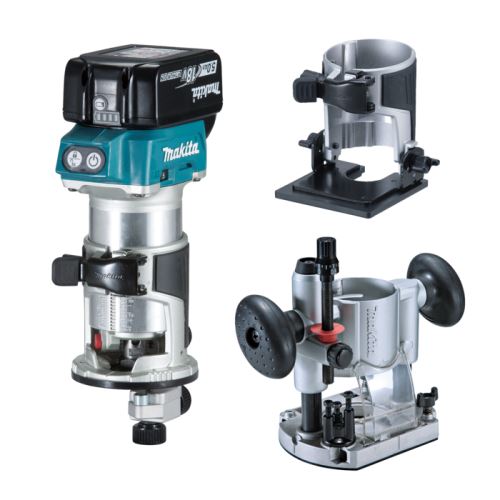 MAKITA DRT50RTJX2  Aku kombinovaná frézka s příslušenstvím Li-ion LXT 18V/5,0Ah
