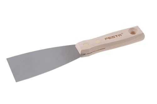 FESTA  Špachtle ocelová 60mm, pevná, dřevěná rukojeť