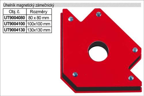 Úhelník magnetický 130x130mm UT9004130, ke svařování